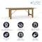 Flash Furniture Rectangle FarmTable, Antique, Rustic, Foldng, 96"x40", Wood, Wood Grain XA-F-96X40-GG - alternate 3
